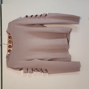 Sweater with cut out sleeves